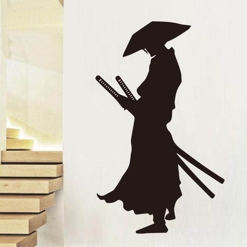 武侠人物动漫卡通美化装饰墙贴中国风火锅餐厅玻璃贴自粘门贴特惠