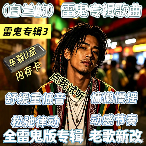 白兰的雷鬼版专辑车载U盘SDTF内存卡踏马寻花向自由老歌新改新唱