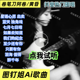 图钉姐抖音Ai翻唱热门歌曲汽车载USB盘CD碟片音质卷笔刀阿卷黄昏