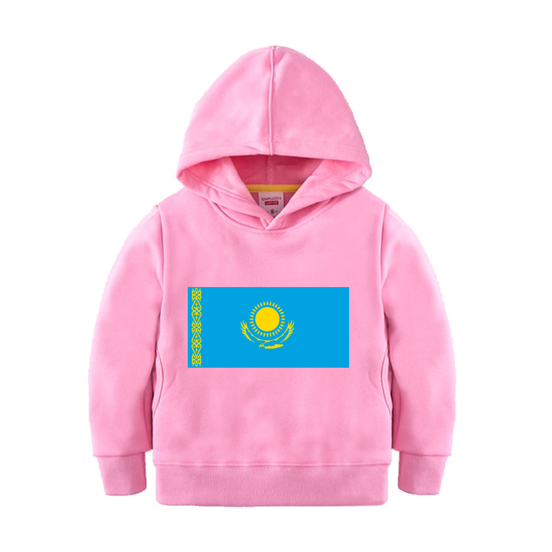 哈塞克斯坦国旗卫衣服男童女孩中小学生校运动会亲子装连帽幼儿园