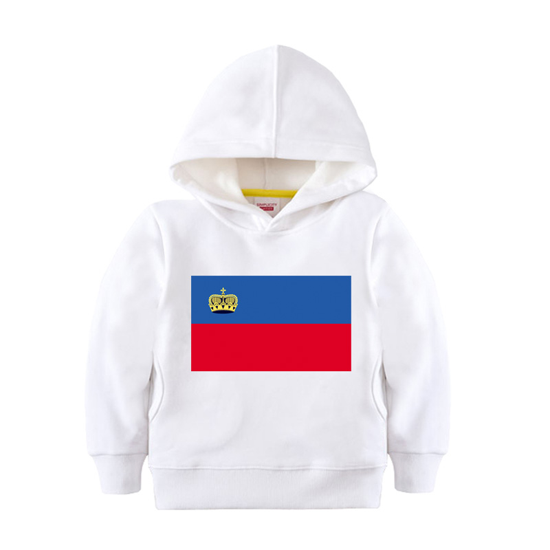 列支敦士登国旗卫衣服男童女孩中小学生校运动会亲子装连帽幼儿园