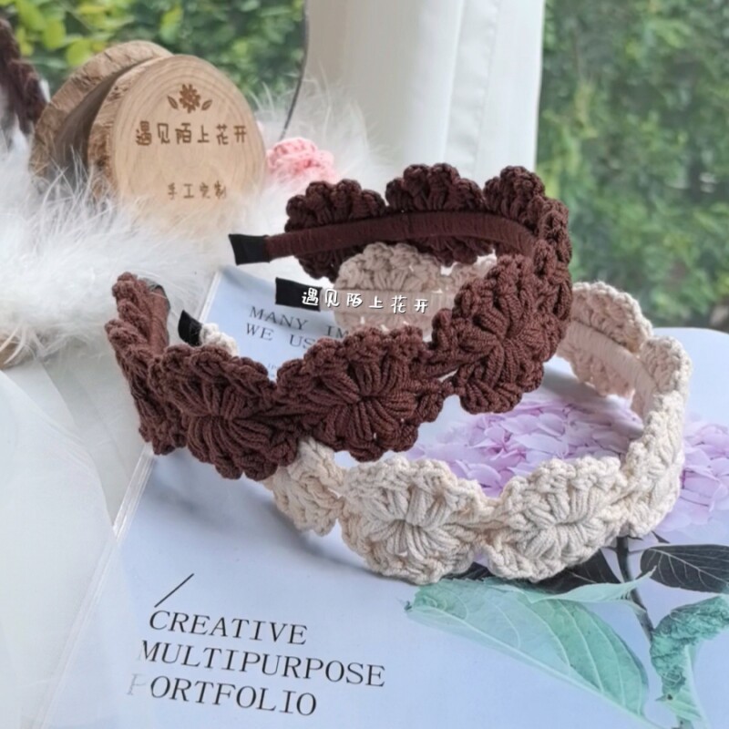 绝美复古发箍手织毛线花朵时尚头箍超仙气质百搭秋冬外出压发头饰,饰品/流行首饰/时尚饰品新,发饰,淘宝优惠券,粉丝福利购,淘宝优惠卷