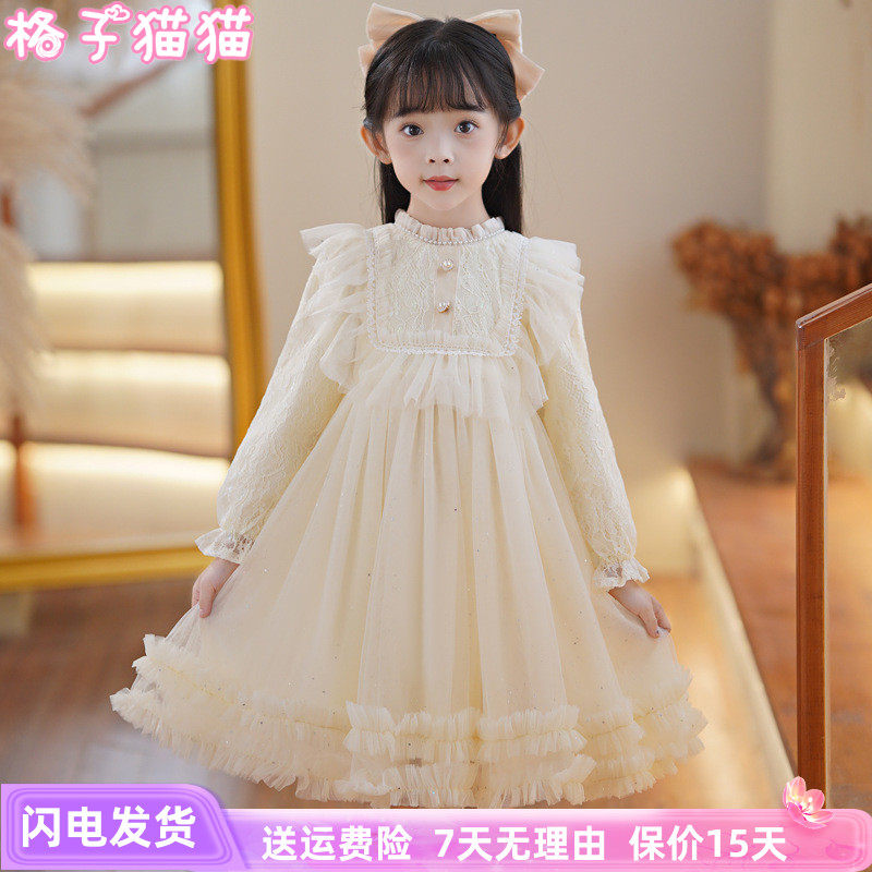 女童连衣裙学院风秋冬礼服公主裙