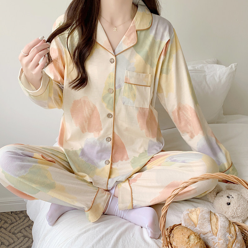 纯棉孕妇睡衣女月子服吸汗哺乳怀孕期夏季薄款产后产妇春秋季套装