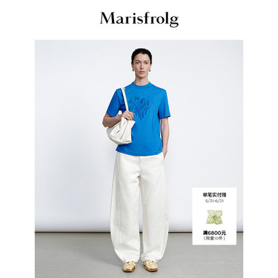 【艺术花稿】Marisfrolg玛丝菲尔2026夏新款时尚百搭气质休闲T恤