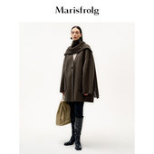 外套大衣 可脱卸围巾式 云感毛呢 Marisfrolg玛丝菲尔2025冬新款