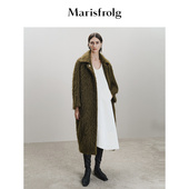 Marisfrolg玛丝菲尔2025冬新款 马海毛混纺 翻领大衣毛呢外套