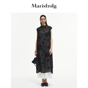 立裁提花无袖 Marisfrolg玛丝菲尔25秋新款 连衣裙洋装 手工剪花