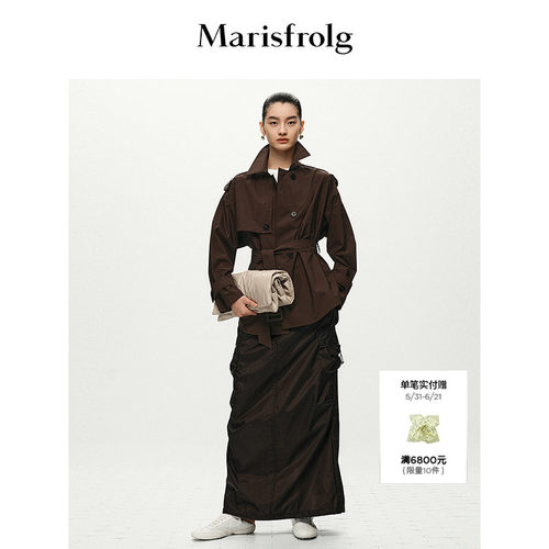 【筑感美学】Marisfrolg玛丝菲尔春新款休闲宽松风衣式外套