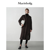 Marisfrolg玛丝菲尔2025冬新款 时尚 刺绣钉珠羊毛羊绒大衣毛呢外套