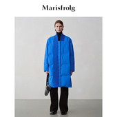 玛丝菲尔冬针织立领白鹅绒中长款 轻羽系列 羽绒服外套