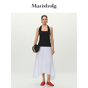 Marisfrolg瑪絲菲爾2025夏新款 簡約不規(guī)則領吊帶背心 精簡衣櫥
