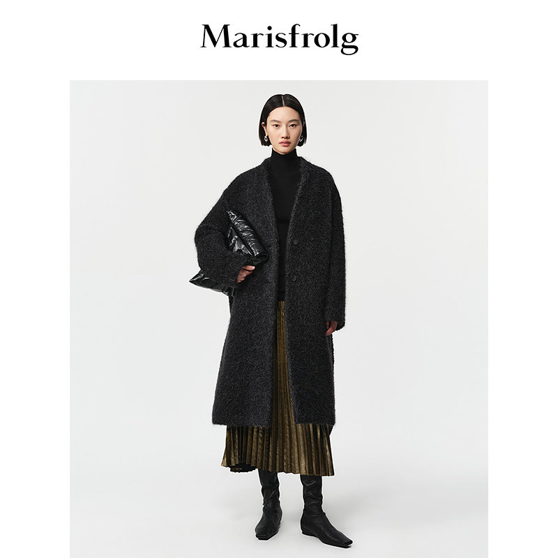 Marisfrolg玛丝菲尔2025冬新款不规则立体百褶气质A型长款半身裙,女装/女士精品,半身裙,淘宝优惠券,粉丝福利购,淘宝优惠卷