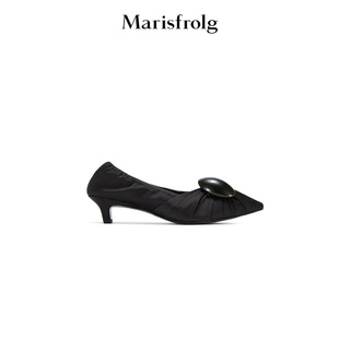【软折纸概念】Marisfrolg玛丝菲尔2025秋新款真丝小羊皮高跟鞋