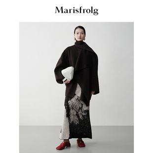 鱼尾针织半裙 艺术家灵感 Marisfrolg玛丝菲尔冬修身