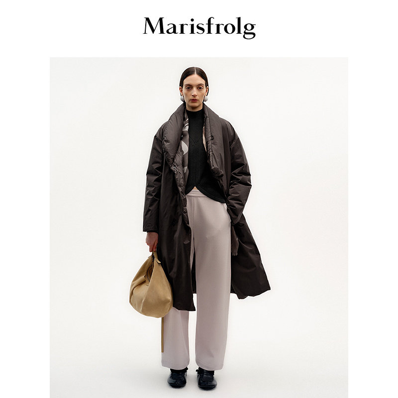【90白鹅绒】Marisfrolg玛丝菲尔2025冬新款过膝长款保暖羽绒服,女装/女士精品,羽绒服,淘宝优惠券,粉丝福利购,淘宝优惠卷
