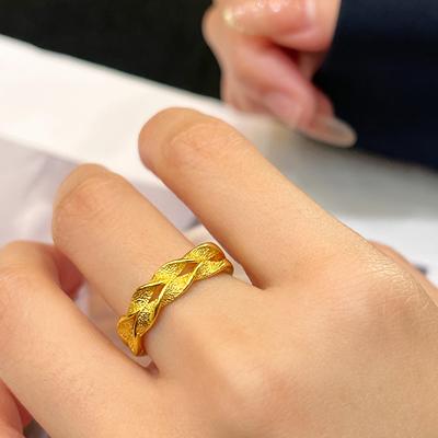 【一折专区】奥特莱斯清仓金色麦穗戒指outlets女配饰|金属结构件