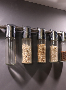 vase shop厨房调料瓶 壁挂玻璃调料调味瓶罐 欧式调味料悬挂收纳