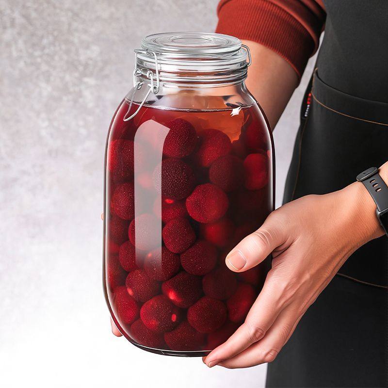 青梅专用酒瓶酒罐家用泡酒玻璃瓶空瓶自酿杨梅果酒密封罐容器,厨房/烹饪用具,泡酒瓶,淘宝优惠券,粉丝福利购,淘宝优惠卷