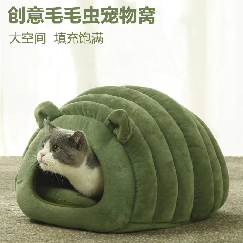 新款跨境猫窝猫咪房子半封闭式狗窝封闭式宠物窝四季通用宠物用品