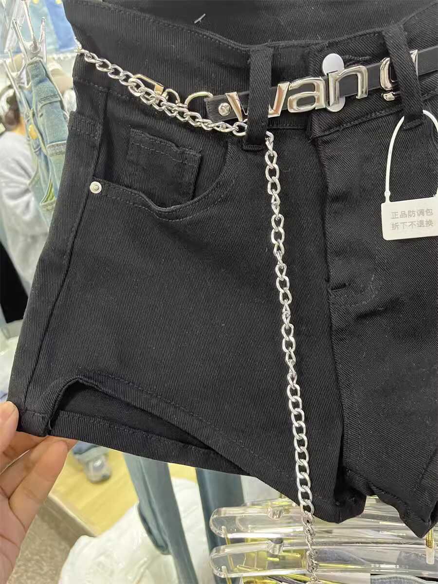 弹力牛仔短裤女2025夏季新款百搭高腰显瘦提臀小个子紧身热裤潮