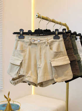 黑色牛仔短裤女2026年新款夏季高腰小个子工装辣妹外穿休闲热裤子