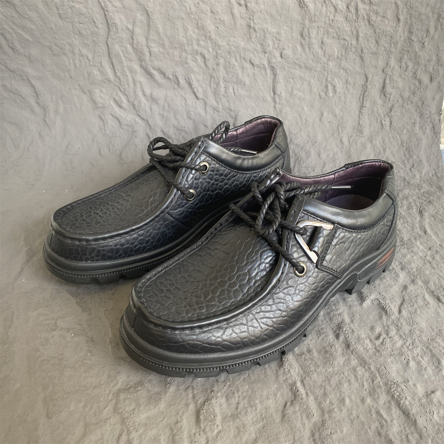 清仓撤柜男鞋真皮头层牛皮防滑耐磨低帮大头鞋春秋透气商务休闲鞋