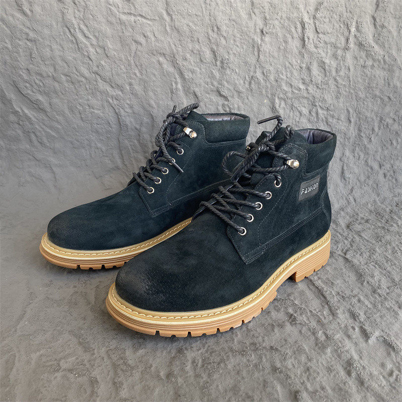 秋冬新款真皮马丁靴欧洲站户外高帮鞋英伦风复古工装鞋40/41/43码,流行男鞋,马丁靴,淘宝优惠券,粉丝福利购,淘宝优惠卷