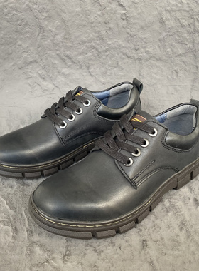 39/40/44码骆TUO动感正品工装男鞋休闲系带圆头英伦风防滑真皮鞋