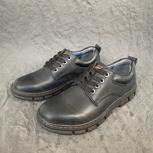 39/40/44码骆TUO动感正品工装男鞋休闲系带圆头英伦风防滑真皮鞋