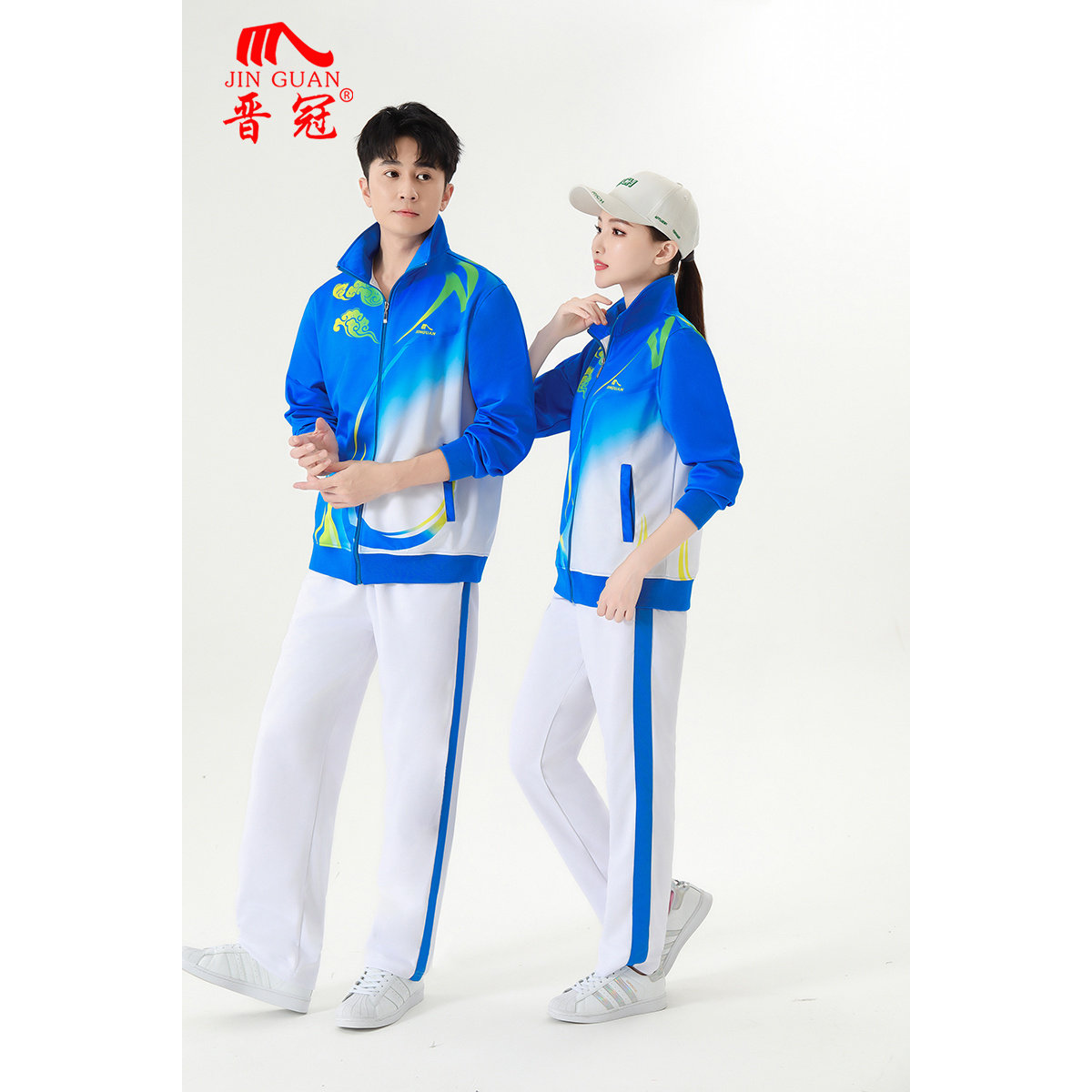 晋冠佳木斯健身操团体长袖套装服