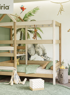 Fairia法芮亚儿童家具野营床实木男孩女孩水性漆简约单人儿童床