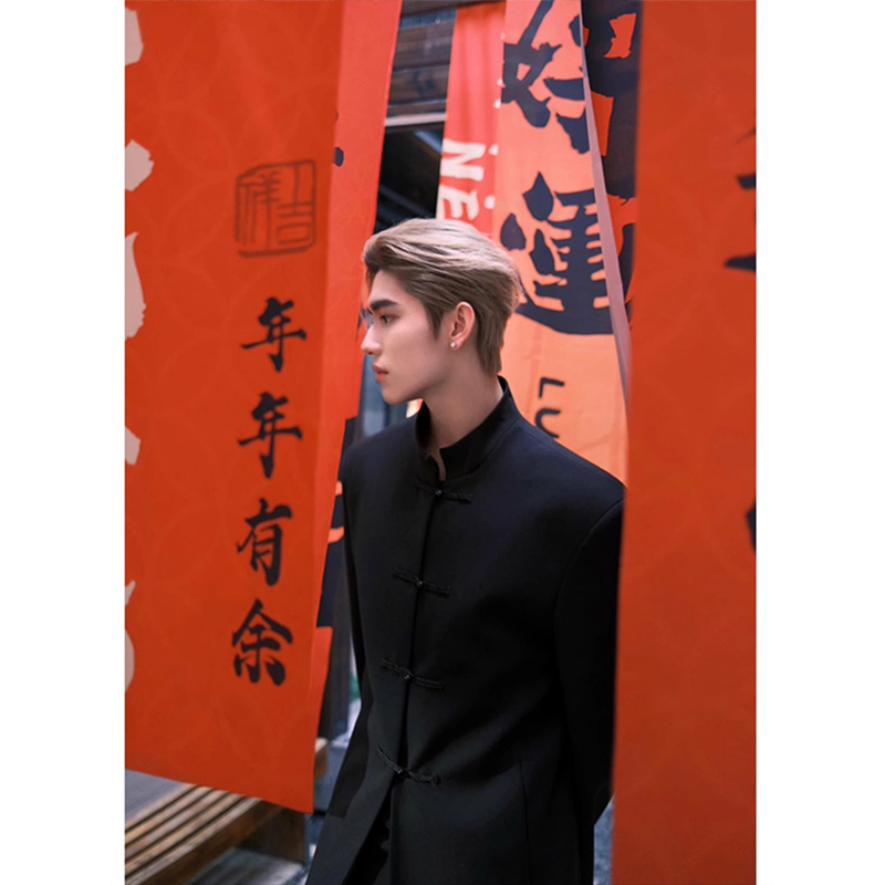 网图现货风新中式西装618-1-XZ02-P90控118,男装西服套装,星座618-1