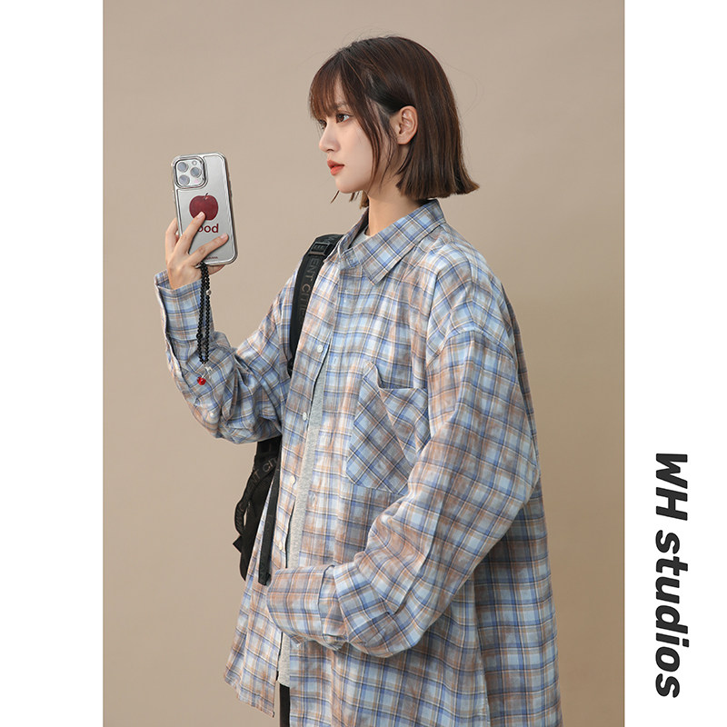 纯棉抖音品质休闲宽松衬衫外套618-CS555-P50控78女模,男装衬衫,星座618-1