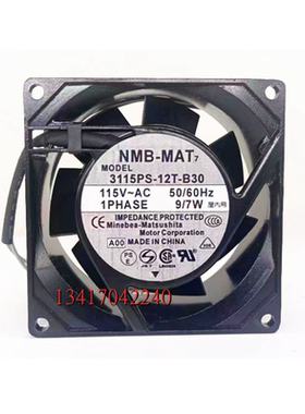 全新NMB-MAT 3115PS-12T-B30 115V~AC 9/7W 8038 8cm厘米散热风扇