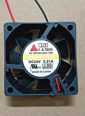 全新T.S.TECH元山 FD246025ES 6025 6cm 24V 0.21A 滚珠轴承 风扇