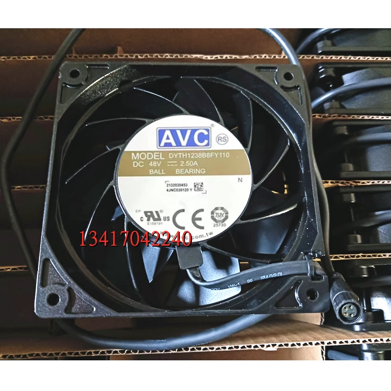 全新AVC DYTH1238B8FY110 48V 2.5A 12038交换机12CM防水散热风扇