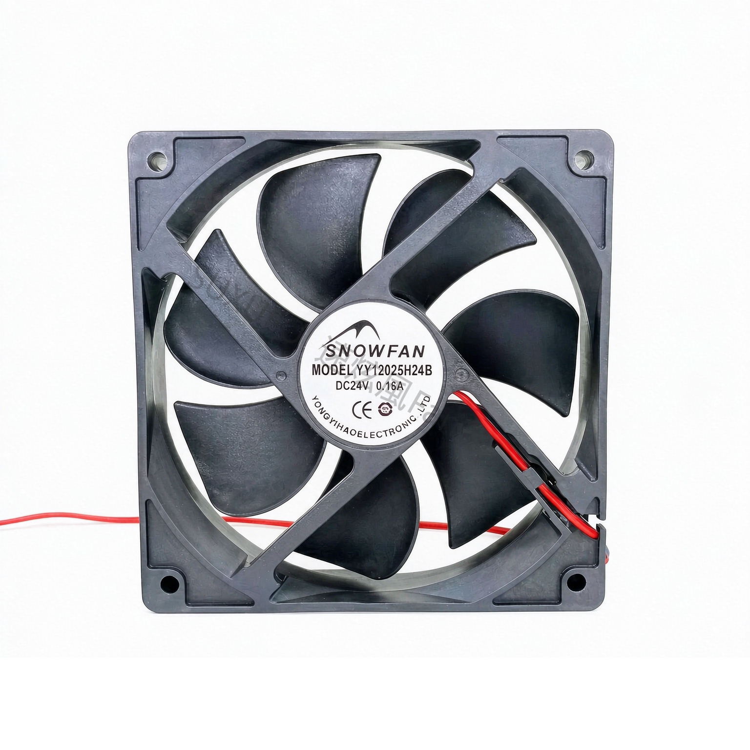 全新SNOWFAN 12CM 12025 24V直流 双滚珠轴承工业风扇YY12025H24B