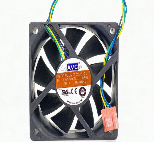 AVC DV07020B12U 12V 0.7A 7CM厘米 7020 4线 CPU散热器 散热风扇