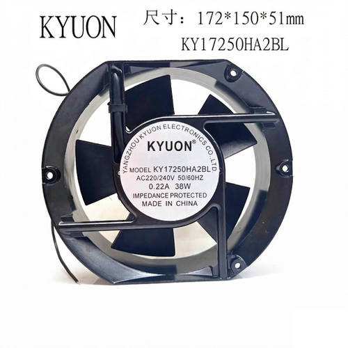 全新KYUON KY17250HA2BL 17.2cm厘米 220V 滚珠轴承铜线电机 风扇