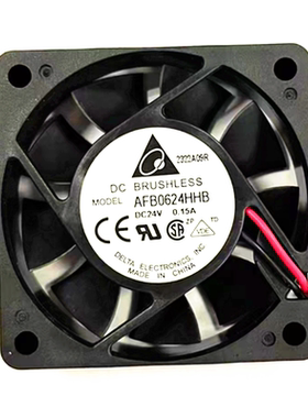 全新台达 AFB0624HHB 24V 0.15A 6015 6cm厘米 2线双滚珠散热风扇