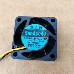 全新原装 三洋SanAce40 109P0424H7D28 24V 0.08A 4015变频器风扇