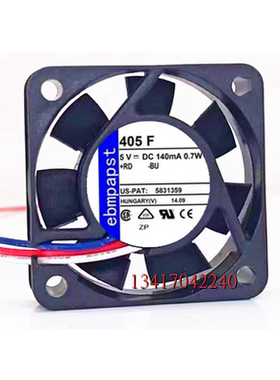 全新原装德国Ebm-papst TYP 405F 4010 5V 0.7W 4cm/厘米静音风扇