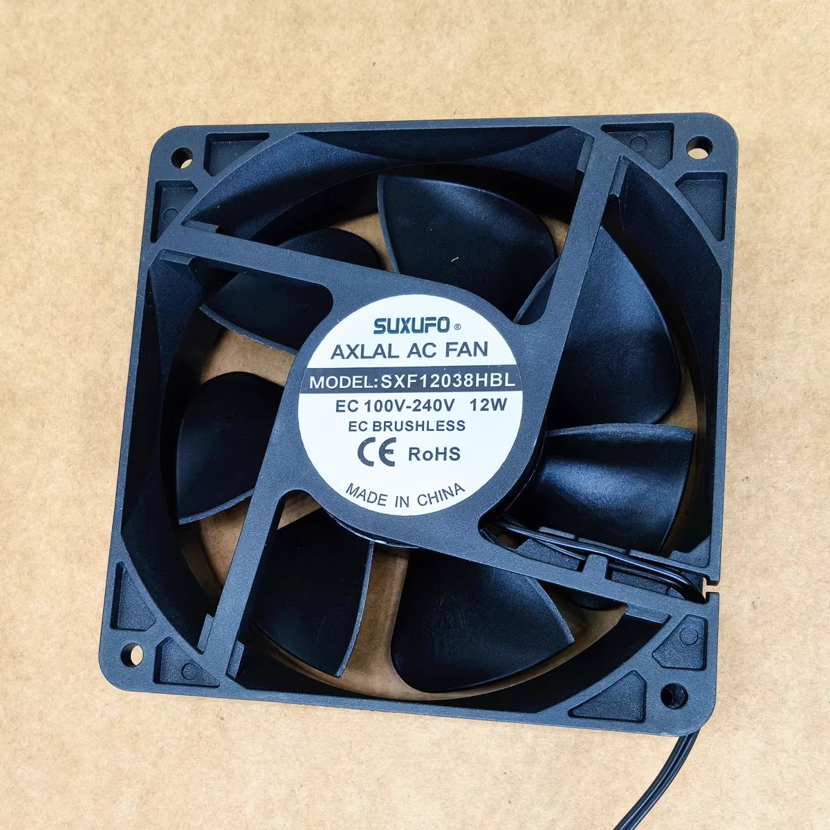 全新SUXUF0 SXF12038HBL EC 100V-240V 12W 12cm直流交流散热风扇