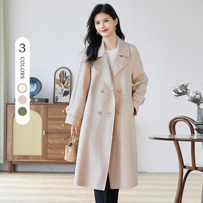 长款双面呢大衣3S女装气质