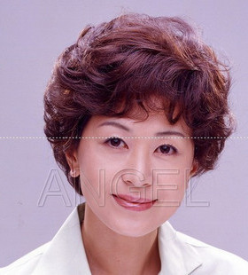 菊花头假发中老年人假发短卷发女士假头发假发套jiafa送妈妈热卖