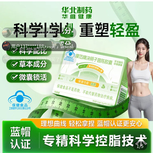 华北制药华维健康摩范牌决明子茵陈胶囊官舰店方旗减燃脂肥保健品