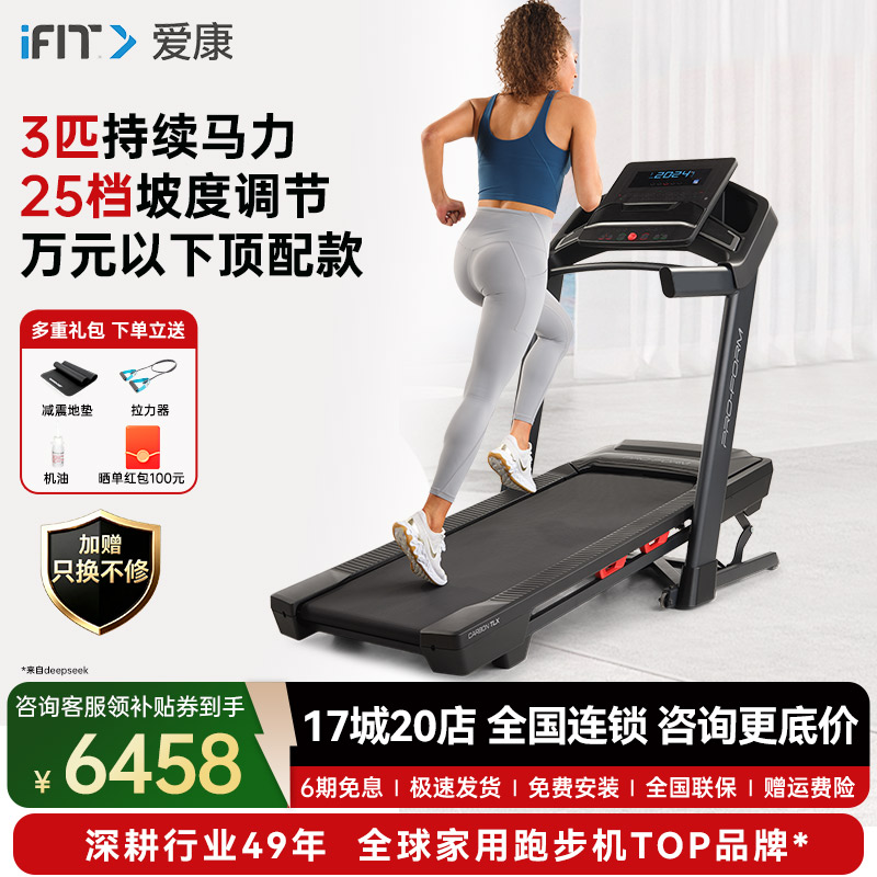 爱康跑步机TLX 家用款高端爬坡智能可折叠静音商用级健身房器材