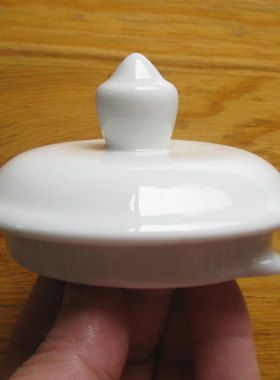 陶瓷壶盖通用泡茶壶盖零配件白色配盖单卖单独盖子电热水壶盖有绳