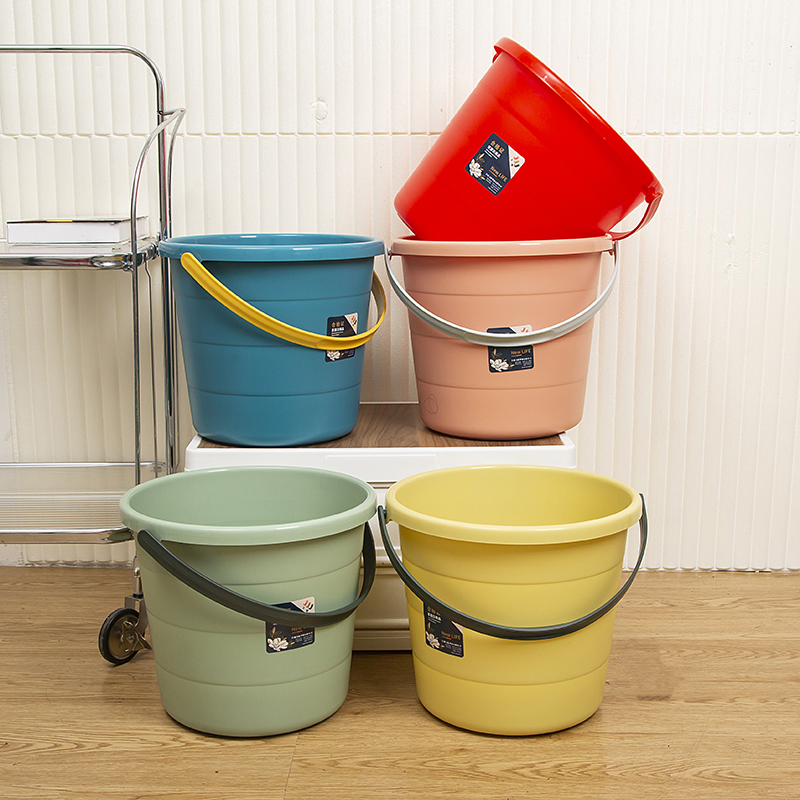 飞檐加厚塑料5-20升磨砂平盖水桶